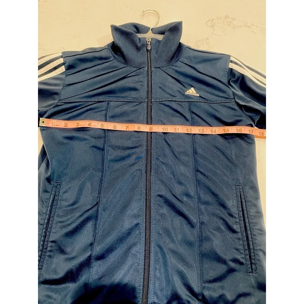 Vintage Early 2000s Adidas Track Jacket Men's M Navy Blue‎ Y2K Retro Sportswear